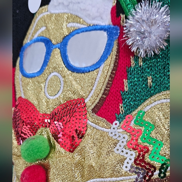 Blizzard Bay Oh Snap Gingerbread Christmas Holiday Sweater Vest Sz XL - Picture 8 of 14